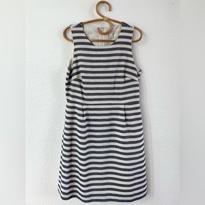 J.Crew Size 8 Blue White Striped Shift Dress
